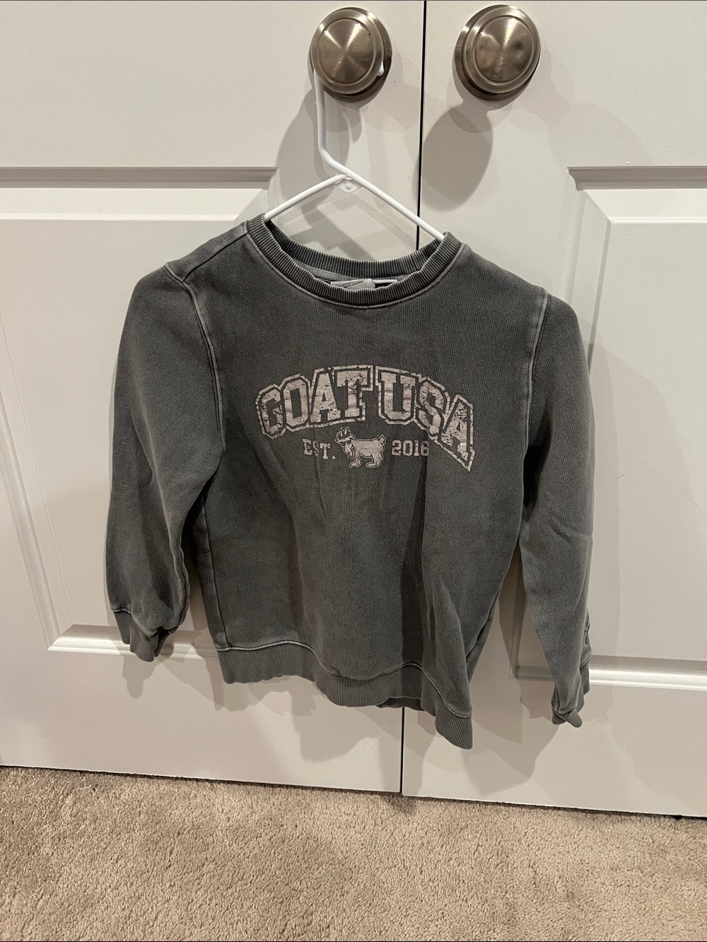 GOAT USA Kids' Gray Crewneck Sweatshirt